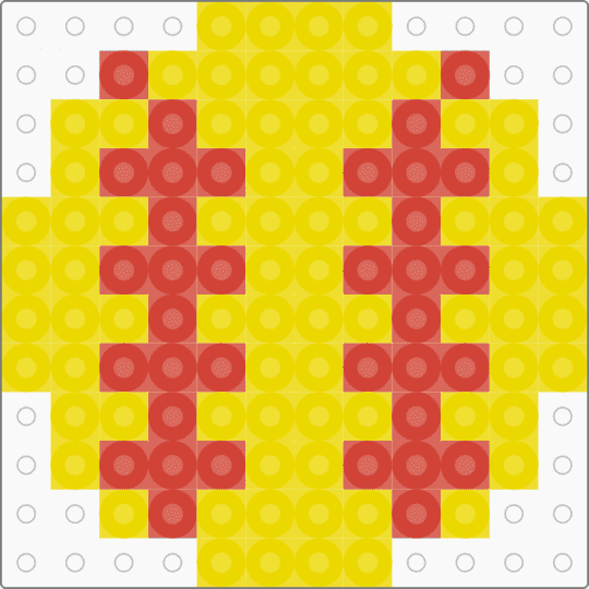Softball pattern - yellow,red