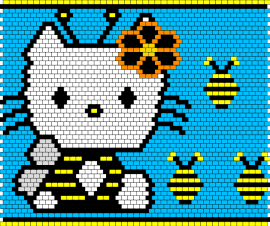 Bumble Bee Hello Kitty - hello kitty,bees,costume,cute,flower,sanrio,white,yellow,black,orange