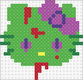 zombie kitty (fixed no outline) - zombie,hello kitty,sanrio,bow,blood,spooky,halloween,head,character,green,purple,red