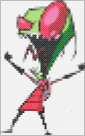 ZIMM :D - invader zim,alien,cartoon,tv show,character,red,pink,green