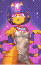 Ankha 2 - ankha,animal crossing,character,panel,video game,pink,purple,orange