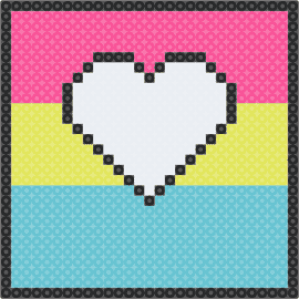 Pansexual - pansexual,heart,pride,love,panel,stripes,pastel,pink,yellow,light blue,white