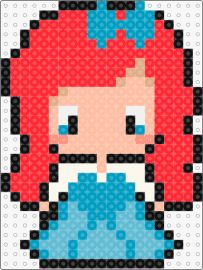 Ariel Fólk - ariel,little mermaid,disney,character,chibi,red,light blue,teal