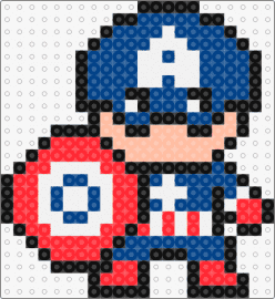 Captain America - captain america,marvel,superhero,chibi,avengers,movie,comic,character,red,white,blue