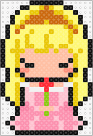 Aurora Fín - aurora,sleeping beauty,princess,disney,character,chibi,blonde,yellow,pink