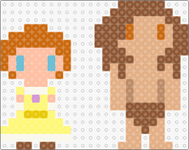 Jane og Tarzan - tarzan,jane,disney,characters,chibi,movie,tan,yellow,orange