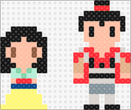 Mulan og Li Shang - mulan,li shang,characters,disney,chibi,princess,movie,yellow,gray,pink,black