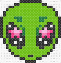 alien 2x - alien,head,space,extraterrestrial,unknown,green,pink