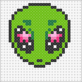 alien 2x - alien,head,space,extraterrestrial,unknown,green,pink