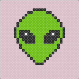alien 1 - alien,head,space,extraterrestrial,cosmos,mystery,simplicity,green