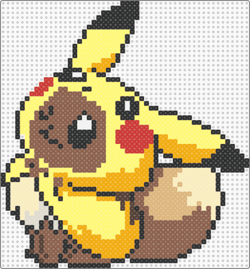 Eevee pikachu poncho - eevee, orange, pikachu, pokemon, tan, yellow