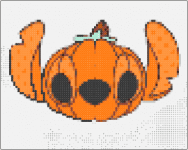 pumkin stitch - stich,pumpkin,lilo and stitch,mashup,spooky,halloween,disney,jackolantern,orange