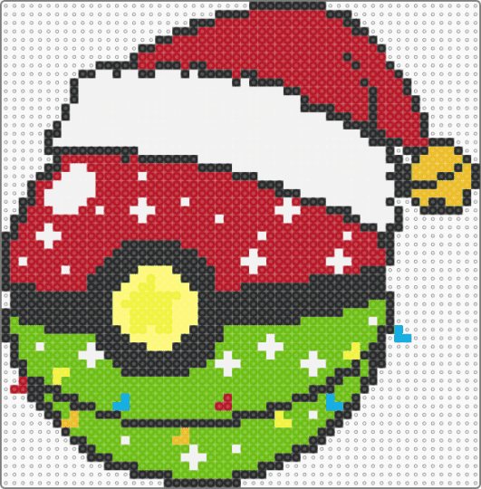 Christmas pokemon ball - pokeball,christmas,pokemon,ball,snow,holiday,cartoon,anime,gaming,video game,red,green