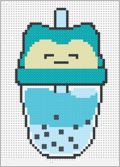 Bubble tea snorlax - snorlax,bubble tea,pokemon,mashup,drink,anime,video game,gaming,food,light blue,teal