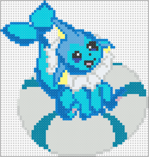 Vaporetto sitting on a ring - white,blue,light blue,teal,pokmon,eeveelutions,vaporeon