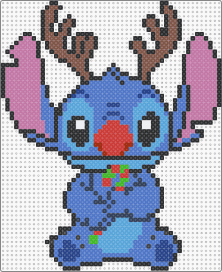 Reindeer stitch - blue,pink,light blue