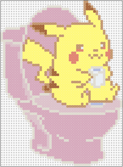 Pikachu sitting - video game,anime,cartoon,toilet,gaming,pokemon,beige,pink,yellow,pokmon,pikachu