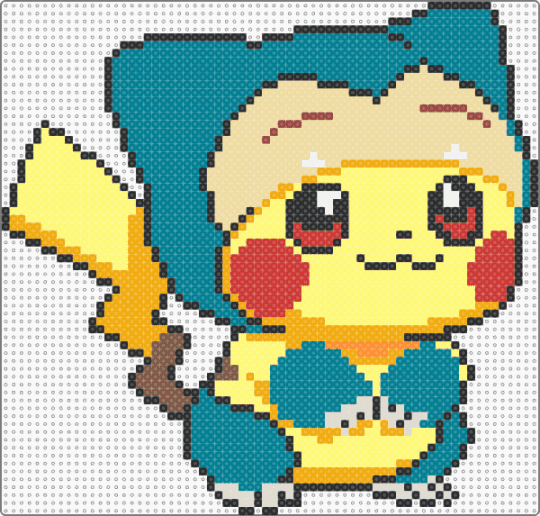 Snorlax pikachu - teal,yellow,beige