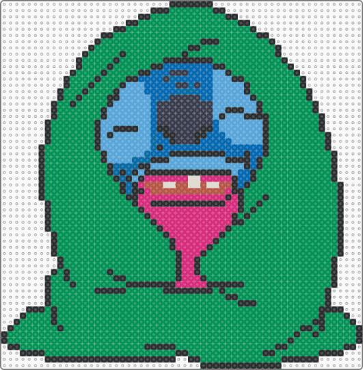 Stitch wrapped in blanket and hot chocolate - green