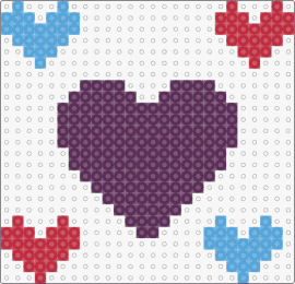 Hearts - hearts,love,valentine,red,light blue,purple