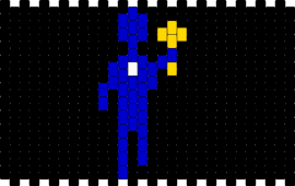 john warb - john ward,faith the unholy trinity,video game,character,horror,dark,panel,blue,black,yellow