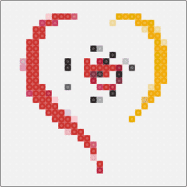 Red&yellow chiefs heart - 