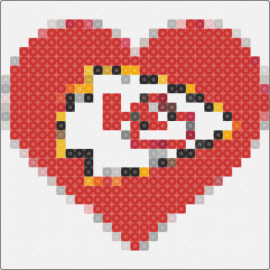 Chiefs red heart - chiefs,kansas city,heart,logo,football,sports,team,red,white