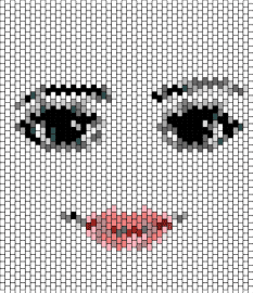 Women face - face,lips,eyes,panel,white,black