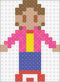 Anya - anya,mouthwashing,character,video game,pink,blue,tan