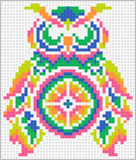 Bright Owl w/White - neon,green,pink