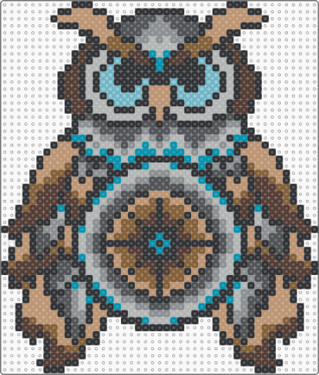 Brown Gray Owl - beige,gray,brown