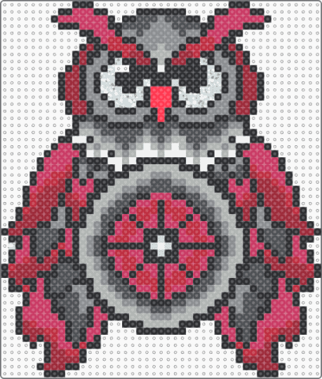 Red Gray Owl - owl,edc,gray,red