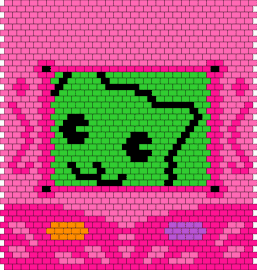 lps tamagochi 2005 purse front panel - tamagotchi,bag,purse,panel,gaming,retro,classic,nostalgia,green,pink