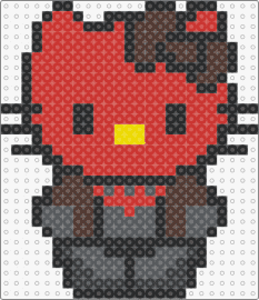  - hello kitty,red hood,mashup,sanrio,superhero,dc,comic,character,kawaii,red,brown,black