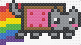 nyan cat - nyan cat poptart,meme,cute,colorful,rainbow,gray,pink