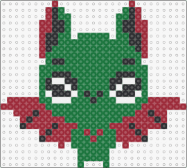 Cute Bat - bat,cute,character,halloween,green,red