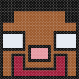 Herobrine - herobrine,minecraft,creepypasta,face,spooky,video game,head,brown,red