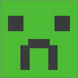 creeper2 - creeper,minecraft,video game,simple,green,black