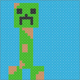 creeper - creeper,minecraft,character,zombie,video game,panel,green,light blue