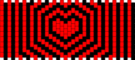 Heart - hypnotic,heart,love,valentine,cuff,trippy,red,black