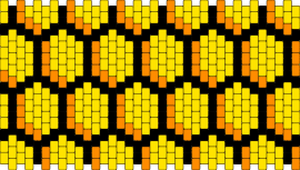 Behive - honeycomb,beehive,geometric,hexagon,yellow,black,orange