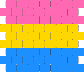 Pan flag - pansexual,pride,flag,stripes,simple,pink,yellow,blue