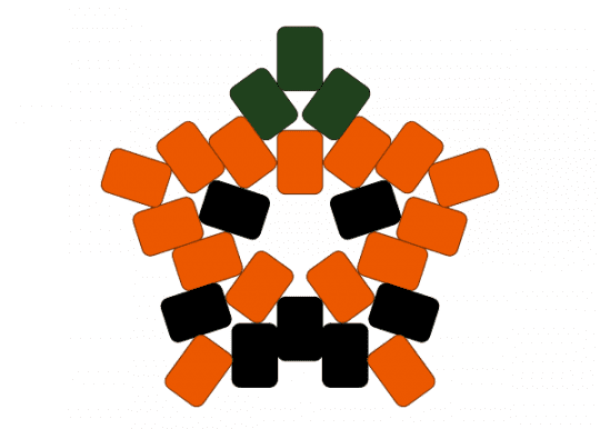 Pumpkin star - black, orange