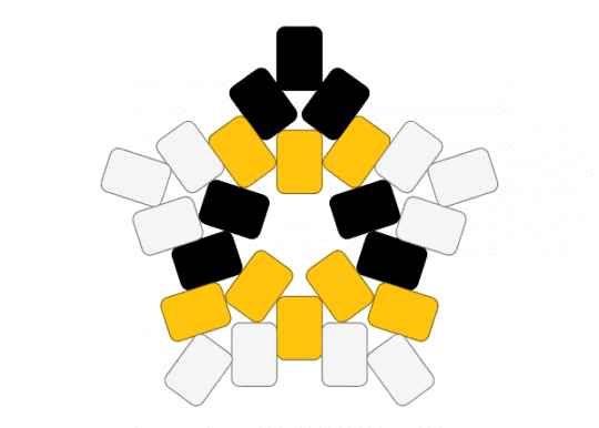 Bee star - white, yellow