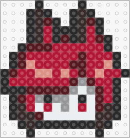 Alastor Chibi head - alastor,hazbin hotel,helluva boss,head,chibi,white,red