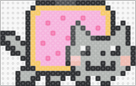 nyan cat - nyan cat,meme,poptart,cute,gray,pink