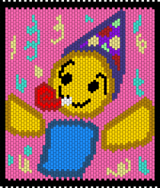 Poob panel - pink,yellow