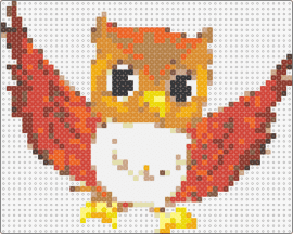 owl - owl,bird,animal,winged,orange,tan