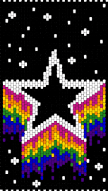 Star bag panel 1 - star,night,space,bag,panel,colorful,dark,black,white