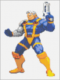 cable - cable,xmen,character,marvel,comic,blue,yellow